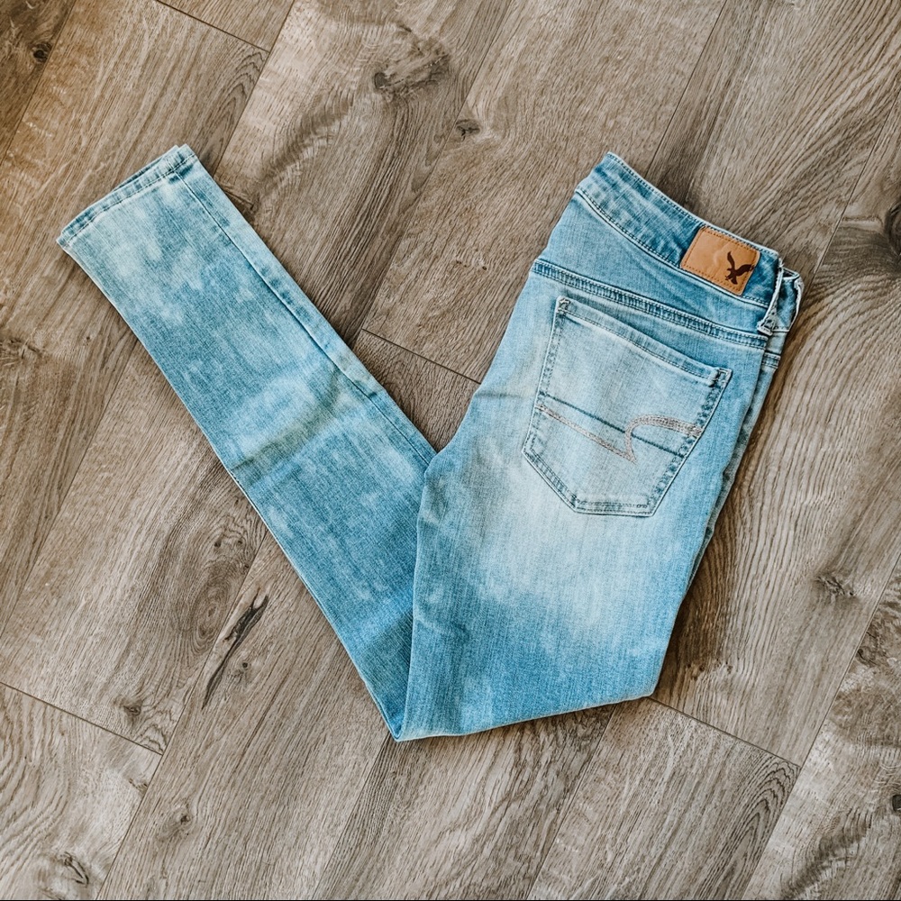 AEO | Faded Super Low Skinny Jeggings | 6